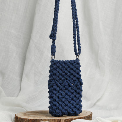 Bolso Latido · Mini bandolera de macramé sostenible ·