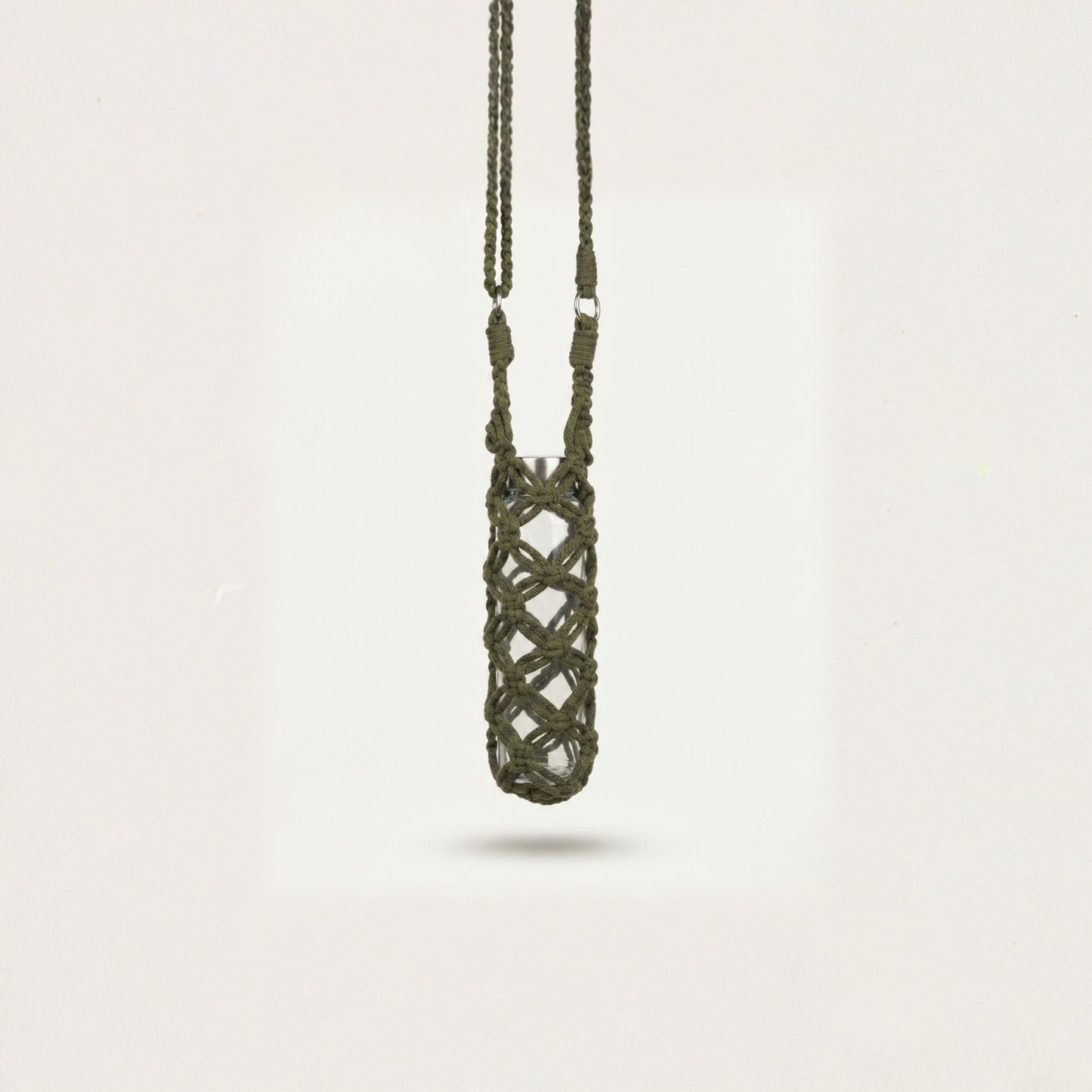 Portabotellas "Vital" · Macramé sostenible para el día a día ·
