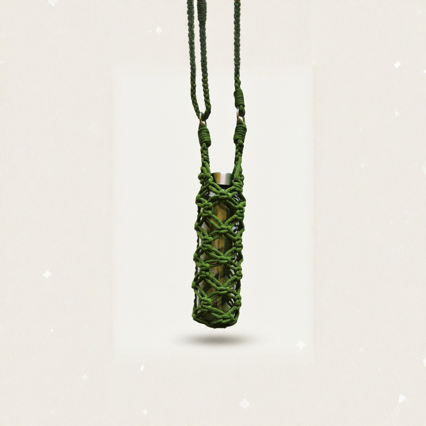 Portabotellas "Vital" · Macramé sostenible para el día a día ·