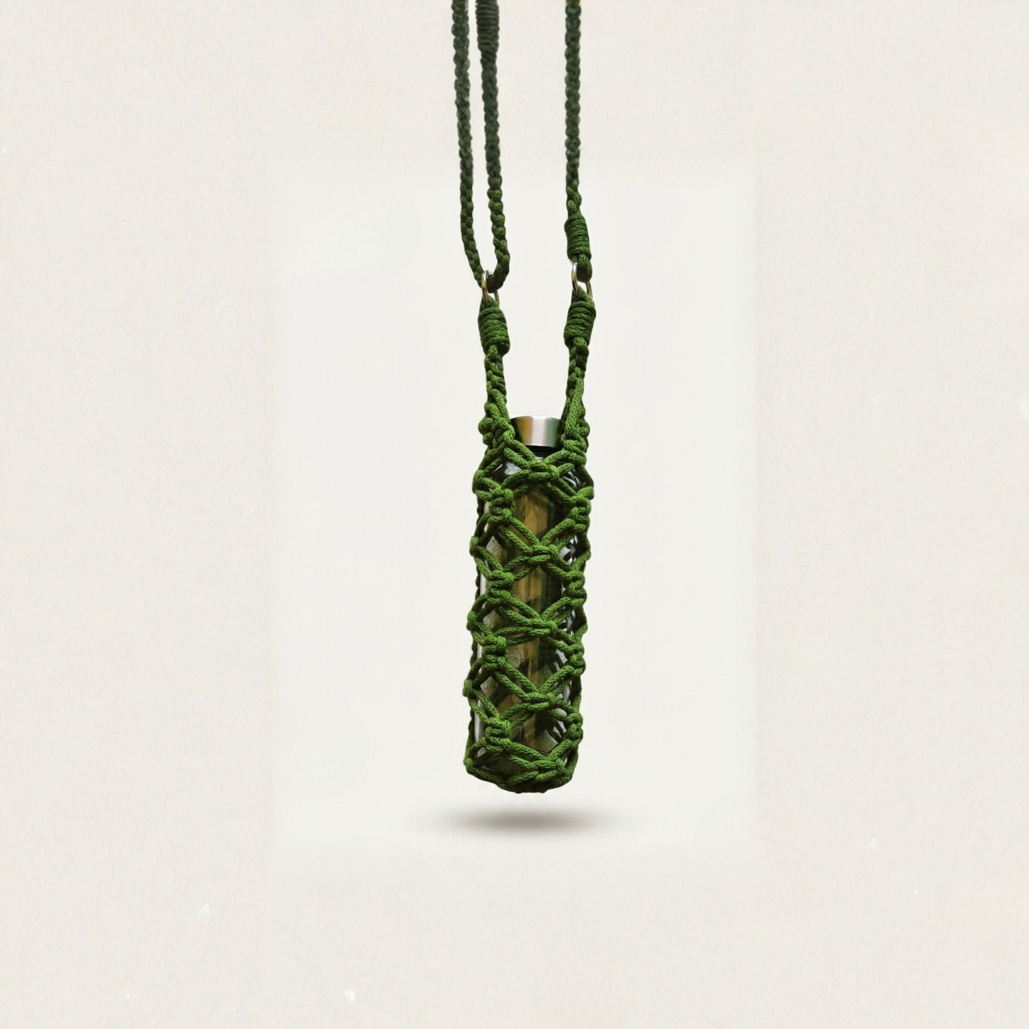 Portabotellas "Vital" · Macramé sostenible para el día a día ·