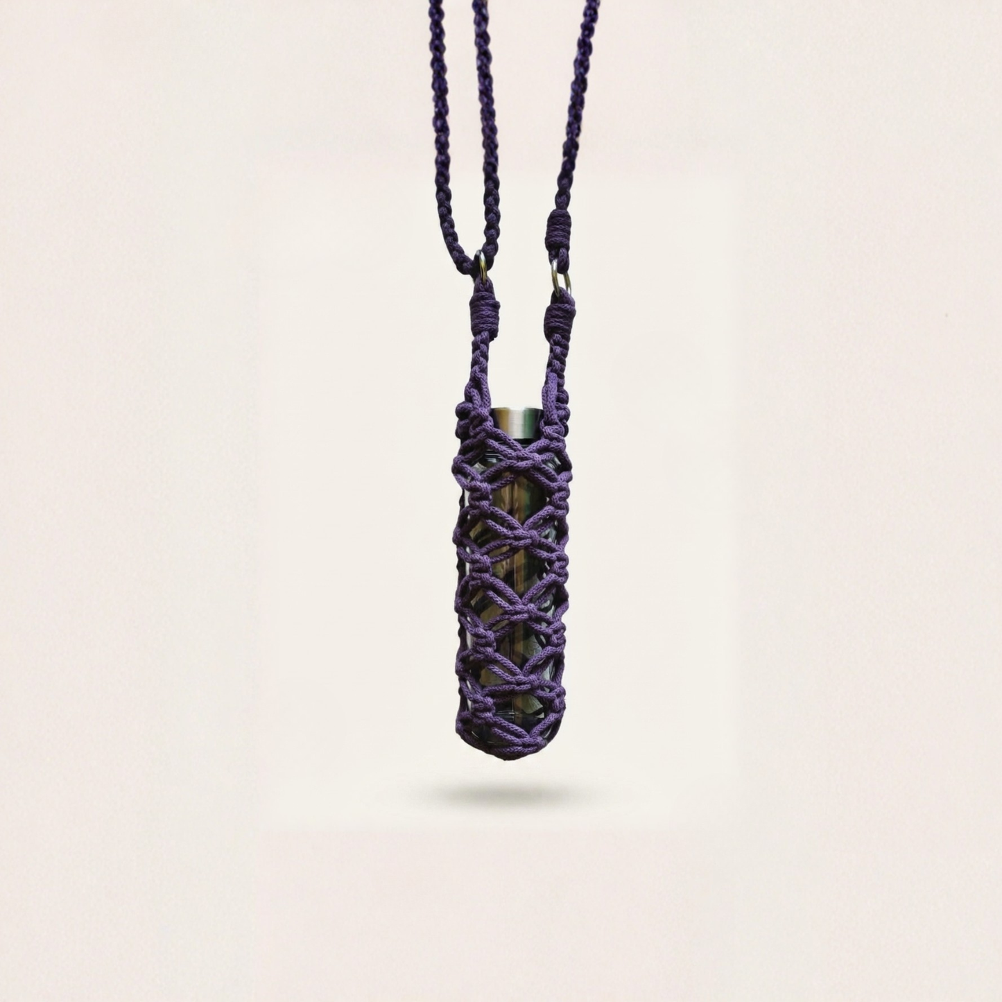 Portabotellas "Vital" · Macramé sostenible para el día a día ·