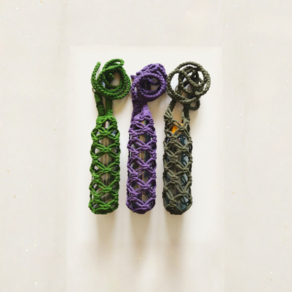 Portabotellas "Vital" · Macramé sostenible para el día a día ·