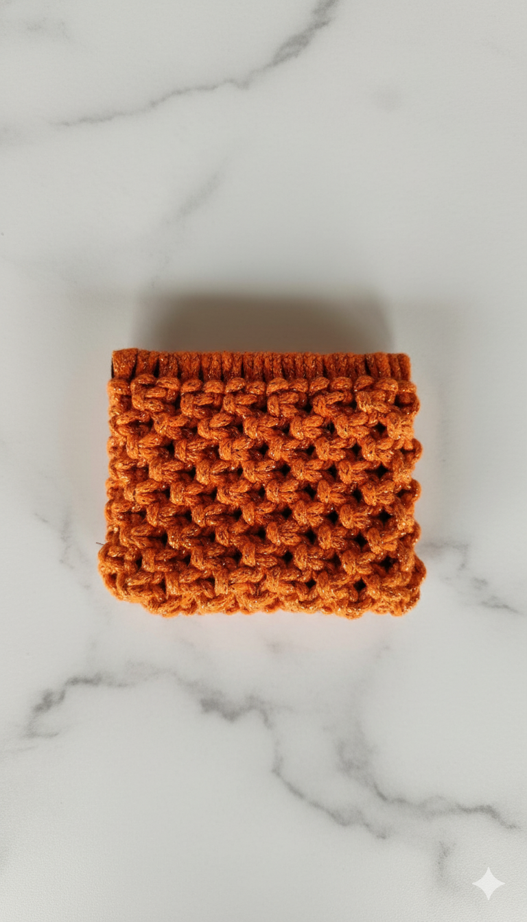 Monedero Hilo Brillante · 336 nudos de calma y destellos ·