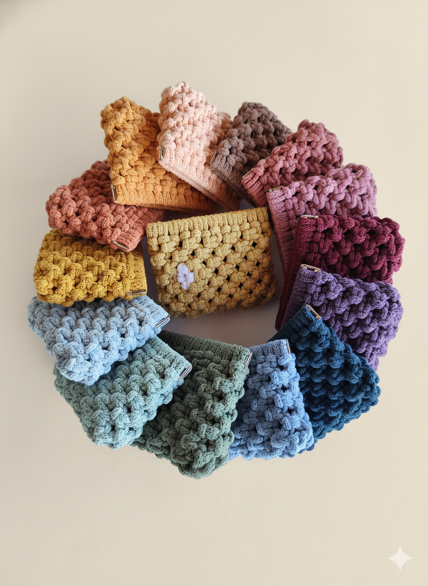 Monedero "Beso de Flor" · Pequeño tesoro artesanal ·